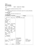 Giáo Án Tiếng Anh Lớp 5 HK II (4 Tiết/tuần)