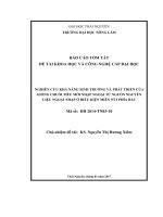 Nghiên cứu khả năng sinh trưởng và phát triển của giống chuối tiêu mới chọn tạo từ nguồn nguyên liệu ngoại nhập ở điều kiện miền núi phía Bắc