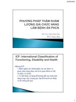 PHƯƠNG PHÁP THĂM KHÁM LƯỢNG GIÁ CHỨC NĂNG LÀM BỆNH ÁN PHCN
