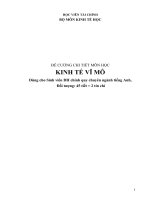 Đề cương chi tiết học phần Kinh tế vĩ mô (Học viện tài chính)