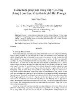 Hoàn thiện pháp luật trong lĩnh vực công chứng ( qua thực tế tại thành phố Hải Phòng)