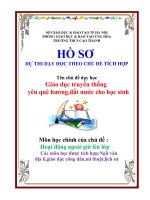 bài dự thi dạy học theo chủ đề tích hợp liên môn giáo dục truyền thống yêu quê hương đất nước cho học sinh