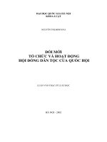 Đổi mới tổ chức và hoạt động Hội đồng dân tộc của Quốc Hội