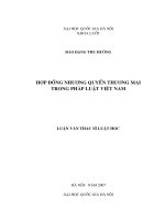 Hợp đồng nhượng quyền thương mại trong pháp luật Việt Nam