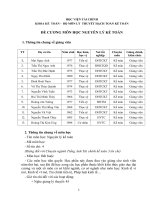 Đề cương chi tiết học phần Nguyên lý kế toán (Học viện tài chính)