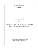 Hiệp định hàng rào kỹ thuật trong thương mại của tổ chức thương mại thế giới ( WTO)