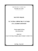 Tư tưởng chính trị và xã hội của albert einstein