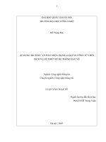 Áp dụng tri thức về phát hiện, phân loại tấn công từ chối dịch vụ để thiết kế hệ thống bảo vệ