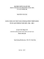 Đảng Cộng sản Việt Nam lãnh đạo phát triển kinh tế du lịch thời kỳ đổi mới (1986-2001)