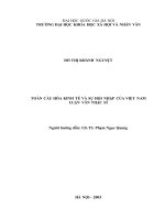 Toàn cầu hoá kinh tế và sự hội nhập của Việt Nam