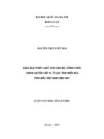 Giáo dục pháp luật cho cán bộ, công chức chính quyền cấp xã ở các tỉnh miền núi phía Bắc Việt Nam hiện nay