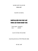 Người đại diện theo pháp luật trong Luật doanh nghiệp 2005