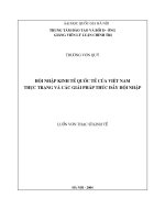 Hội nhập kinh tế quốc tế của Việt Nam thực trạng và các giải pháp thúc đẩy hội nhập