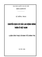 Chuyển dịch cơ cấu lao động nông thôn ở Việt Nam