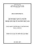 Quyền học tập của người thuộc dân tộc ít người ở Việt Nam (1)