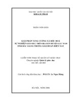 Giải pháp tăng cường xã hội hoá sự nghiệp giáo dục trên địa bàn huyện Lục Nam tỉnh Bắc Giang trong giai đoạn hiện nay