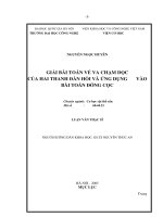 Giải bài toán về va chạm dọc của hai thanh đàn hồi và ứng dụng vào bài toán đóng cọc