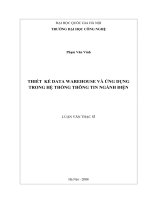 Thiết kế Data Warehouse và ứng dụng trong hệ thống thông tin ngành điện