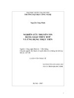Nghiên cứu truyền tin bằng giao thức RTP và ứng dụng thực tiễn