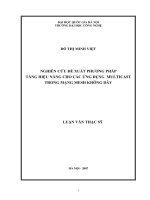 Nghiên cứu đề xuất phương pháp tăng hiệu năng cho các ứng dụng multicast trong mạng mesh không dây