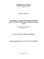 Tác động của việc gia nhập WTO đến đầu tư trực tiếp nước ngoài tại Việt Nam