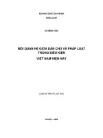 Mối quan hệ giữa dân chủ và pháp luật trong điều kiện Việt Nam hiện nay