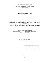 Phân tích thiết kế hệ thống thời gian thực theo cách tiếp cận hướng đối tượng