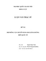 Hợp đồng vận chuyển hàng hóa bằng đường biển quốc tế