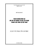 Trách nhiệm hình sự đối với tội không tố giác tội phạm trong luật hình sự Việt Nam