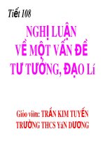 Tiet 108 nghi luan ve mot van de tu tuong dao li