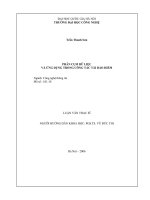 Phân cụm dữ liệu và ứng dụng trong công tác tái bảo hiểm