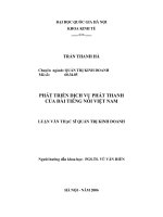 Phát triển dịch vụ phát thanh của Đài tiếng nói Việt Nam