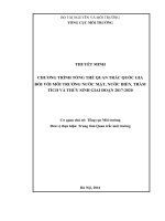 Chương Trình Tổng Thể Quan Trắc Quốc Gia Đối Với Môi Trường Nước Mặt, Nước Biển, Trầm Tích Và Thủy Sinh Giai Đoạn 2017-2020