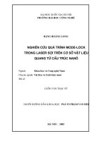 Nghiên cứu quá trình Mode-Lock trong Laser sợi trên cơ sở vật liệu quang tử cấu trúc NaNô