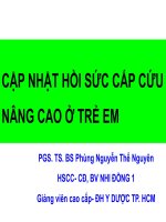 cập nhật hồi sức cấp cứu nâng cao ở trẻ em, PGS  TS  BS PHÙNG NGUYỄN THẾ NGUYÊN 