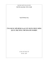 Ứng dụng mô hình SAAS xây dựng phần mềm quản trị tổng thể doanh nghiệp