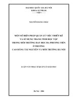 Một số biện pháp quản lý việc thiết kế và xây dựng trang web học tập trong môi trường dạy học đa phương tiện ở trường Cao đẳng Tài nguyên và Môi trường Hà Nội