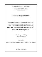 Vấn đề đại đoàn kết dân tộc với việc thực hiện chính sách đoàn kết đối với đồng bào công giáo ở tỉnh phú yên hiện nay