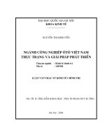 Ngành công nghiệp ôtô Việt Nam thực trạng và giải pháp phát triển