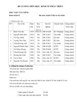 Đề cương chi tiết học phần Kinh tế lượng (Học viện tài chính)