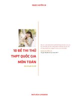 10 đề thi thử THPT môn toán có đáp án chi tiết