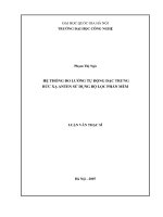 Hệ thống đo lường tự động đặc trưng bức xạ anten sử dụng bộ lọc phần mềm