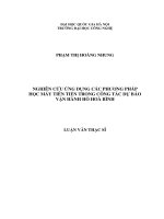 Nghiên cứu ứng dụng các phương pháp học máy tiên tiến trong công tác dự báo vận hành hồ Hòa Bình