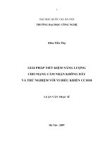Giải pháp tiết kiệm năng lượng cho mạng cảm nhận không dây và thử nghiệm với vi điều khiển CC1010