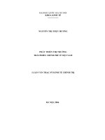 Phát triển thị trường trái phiếu chính phủ ở Việt Nam