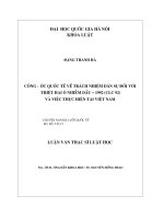 Công ước quốc tế về trách nhiệm dân sự đối với thiệt hại ô nhiễm dầu 1992 và việc tổ chức thực hiện tại Việt Nam