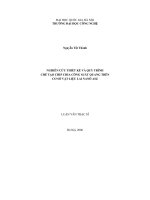 Nghiên cứu thiết kế và quy trình chế tạo chip chia công suất quang trên cơ sở vật liệu lai NaNô ASZ