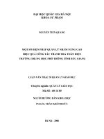 Một số biện pháp quản lý nhằm nâng cao hiệu quả công tác thanh tra toàn diện trường Trung học phổ thông tỉnh Bắc Giang