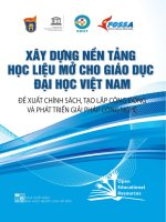 Xây dựng nền tảng học liệu mở cho giáo dục đại học Việt Nam – Đề xuất chính sách, tạo lập cộng đồng và phát triển giải pháp công nghệ