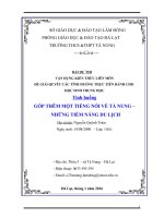 Bai du thi Van dung kien thuc lien mon giai quyet tinh huong thuc tien danh cho hs trung học